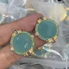 Schönheit Avatar Emaille Diamonds Perle Ohrstolder Ohrring Frauen Retro Mode French Silbernadel Ohrringe Designer Schmuck Europäer und amerikanischer Gherw