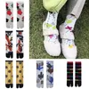 Women Socks Cotton Women's Long Tabi Medium Tube Korean Breathable Leisure Girls Male Mid-calf Sock Spring Summer Men Printed