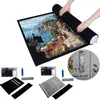 3D-пазлы Pad Jigsaw Roll Фетровый коврик Playmat Одеяло для до 1500 шт. Аксессуары для головоломок Портативная дорожная сумка для хранения 231219