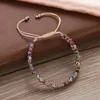 Strand Boho 4mm Doğal Taş Afrikalı Japser Bilezikler Çift Katmanlı Ayarlanabilir Yoga Charm Macrame Chakra Bilezik Kadın Erkek Mücevher