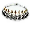 Choker Bohojewelry Storeファッションパンクスタイルシルバーガンブラックゴールドメッキロックリベットネックレス