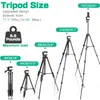 Tillbehör Telefon TripoD 167cm Professionell Videoinspelning Kamerafotograferingsstativ med fjärrkontrollväska för iPad Pro 12.9 "Tablett Webcam