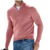 Sous-vêtements thermiques pour hommes 2024 automne hiver hommes PoloT-shirt chaud à manches longues col en v polaire fermeture éclair haut décontracté pour hommes vêtements hauts thermiques S-5XL 231220