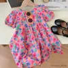 Mädchenkleider Mädchen süße Prinzessin Kleid Kinder Baby Kinder Sommer Kind Kurzarm Blumenblumen Vestidos