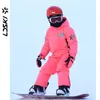 Ldski ternos de esqui crianças inverno à prova dwindproof água à prova vento neve pulso gaiter hip zíper quente snowboard macacão meninos meninas 231220