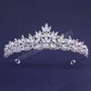 7 kolorów Crystal tiara korona dla kobiet dziewczęta elegancka ślubna księżniczka królowa Wedding Hair Dress Party Jewelry Akcesoria