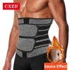 Men Waist Trainer Slimming Body Shaper Fitness Belt Weight Loss Fat Burning Sport Girdle Sweat Trimmer Workout Cincher Shapewear 231219