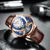 2023 New Swiss Double Tourbillon Mechanical Fully Automatic High End Hollow Waterproof Men's Watch