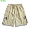 Herren-Shorts aus Eisseide mit fetten Capris in Übergröße, 2023 Sommer, lockere Strandhosen, fette, lässige Sporthosen