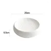 Plates Creative Threaded Ceramic Isolation Plate Pure White Dessert Snack Sushi Restaurant Special Tabellery