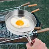 Pannor non-stick stekpanna rostfritt stål utomhus camping potten vikbar