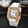 Montre des montres de créateurs pour hommes et femmes Carré Watch Watch Full Sky Star Belt With Diamonds for Men Roman Scale Full Sky Star Fashion Quartz