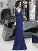 Banquet Evening Dress Women's 2023 New Style Elegant Fishtail Long Style Lace Celebrity Annual Meeting Host dignified and atmospheric Prom Gown