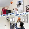 Wandmontierter Basketballkorb mit Bällen und Pumpe, Mini-Hoop-Set, Tür- und Raum-Basketballkorb für draußen, drinnen, Erwachsene, Jungen, Mädchen, 231220