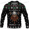 Herren Hoodies Sweatshirts Neujahr und Weihnachten Herren Kapuzenpullover Krieger Mythologie Druck Unisex Punk-Stil Freizeitjacken y2k Hoodie Mantel T231220