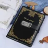 A5 Creative School Office levererar lösenord Bokförhållanden Personlig dagbok Vintage Notebook med lås för skrivning och tidskrifter 231220