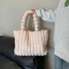 Borse per la spesa Borsa in peluche alla moda Borsa casual Borsa a tracolla morbida e solida Borsa per la spesa pelosa di grande capacità Borsa da viaggio elegante 231219