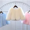 Модное пальто из искусственного меха для девочек, супер осень-зима, детская короткая искусственная пушистая куртка, детская одежда принцессы TZ 0 231220