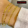 Charm Bracelets Simple Gold Color Stainless Steel Anklet Tassel Starfish Leg Chain Heart Tag Foot Jewelry Summer Accessories 231219