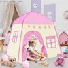 Toy namioty namiot dziecięcy Hal Indoor Outdoor Game Garden Castle do spania i gry Princess Prince Playhouse Fairy Tale Tepee Prezenty Q231220