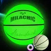 Basket-ball qui brille dans le noir pour enfants, hommes et femmes, cadeau vert, 231220