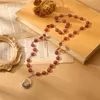Łańcuchy Kościół katolicki krucyfiks Dziewica Maryja Naszyjnik Bransoletka Różańca Chrystus Modlitwa Różajce Różajce Krzyki Chain Religijne biżuteria