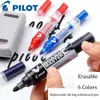 6 Color Pilot Whiteboard Marker 23mm Straight Liquid Large Capacity Refillable Ink Erase School Supplies Art 231220