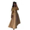 Evening Glitter Mint Green Gold Sequined For Women Long Sleeves A Line Formal Event Gowns Off Shoulder Satin Special Ocn Dresses Prom Party Dress