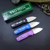 Protech R5101 Runt 5 Auto Folding Knife 1.94 "CPM-20CV Stonewashed Blade Black Aluminum Handles Tactical Automatic Outdoor Survival Pocket Knives 2203 MP5 3407