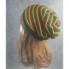 Berets Autumn Street Knitting Beanie Hat Unisex Jamaica Stripes Baggy Hip Hop Skull