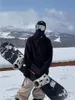 6 Färg överdimensionerad skidhoodie män kvinnor varm vindtät vattentät snöjacka snowboardjackor utrustning 231220
