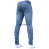 Męskie dżinsy chude dżinsy dla męskich czarnych szczupłej jakości Casual Classical Men Pants Hip Hop Streetwear Jogging Blue Denim Spodni L231220 L231220