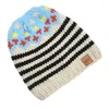 Chapéus bonitos do inverno do gorro do jacquard das boinas para senhoras com forro do velo