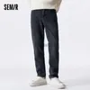 Jeans masculinos semir jeans homens inverno clássico retro moda simples calças na moda engrossado calças retas l231220