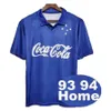 1993 1994 Cruzeiro Mens Retro Soccer Jerseys Home Shirt Sleeve Football Shirt