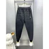 Men's Jeans Spring Autumn Black Jogger Pant Plaid Stripe Sweatpants Skinny Harem Trousers In High Quality Designer Brand Clothing