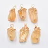 Pendant Necklaces Fashion High Quality Natural Yellow Crystal Quartz Irregular Pendants For Jewelry Accessories Making 6pcs/lot Wholesale