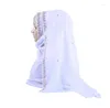 Ethnic Clothing Factory Outlet Szyfonowy szalik brokatowy kryształ lady muzułmańskie turban hidżabs z cekinową kropką Shimmer Long Islam Shawl