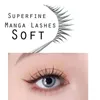 Falsche Wimpern, 5 Paar Wimpernverlängerungswerkzeug, dramatisches Volumen, Manga-Wimpern, kleine Teufel, transparenter Stiel