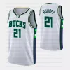 ミルウォーキーバスケットボール34 Antetokounmpo Jerseys Khris 22 Middleton Jrue 21 Holiday Brook 11 Lopez George Hill Connaughtis Grayson Allen Matthews City Jersey