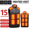 Hommes USB infrarouge 9 15 zones de chauffage veste veste femme hiver électrique échouée