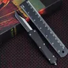 Troo series knife combat micro OTF technology knife Tang black double-sided D2 blade EDC self-defense tactical pocket knife small A07