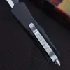 Troo series knife combat micro OTF technology knife Tang black double-sided D2 blade EDC self-defense tactical pocket knife small A07