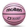 Molten Basketball Ball Officiell storlek 7 Pink Basketball Soft Wear-resistent PU utomhus inomhusträning Game Men Baloncesto 231220