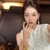 Damenwesten Luxus Designer Kleidung Frauen Frühling Herbst Elegante V-ausschnitt Ärmellose Tweed Jacke 2023 Koreanische Crop Top Mujer