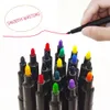 20 cores conjunto à prova d' água colorfast tecido marcador caneta cor permanente para roupas diy arte graffiti desenho pintura 231220