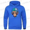 Sweats à capuche pour hommes Sweatshirts 2023 Personnalité Smoking Monkey Sweat à capuche Hommes Mode Sweat Hip Hop Sweats à capuche Casual Polaire Streetwear Printemps Automne Nouveau Sweat à capuche T231220