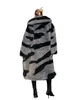 Pelliccia da donna PULABO Inverno Lungo Caldo Spesso Leopardo Cappotto Finto Donna Tigre Stampa Sciolto Lusso Soffice Abbigliamento Donna Addensare Peluche Soprabito