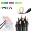 Crayon Pastel Cartoleria 12 Crayons a matita Art Crayons Kawaii Raintric Colored Disegno colorato Colori di pittura Set Y231219