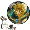 Horloges murales Horloge moderne décorative sans tic-tac batterie de décor silencieuse pour salle d'étude maison